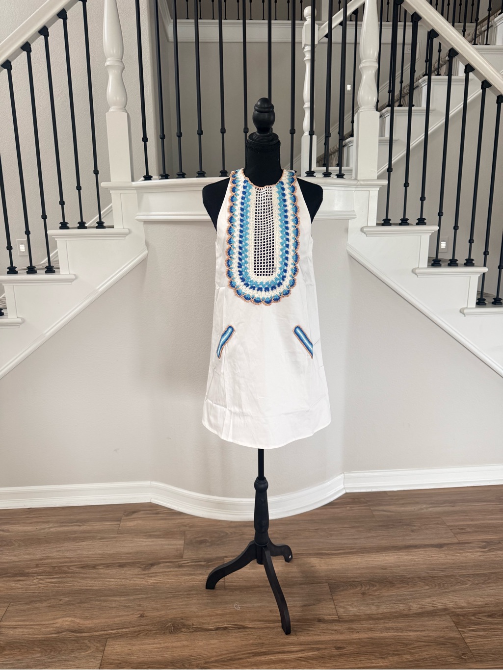 Nwt My Beachy Side Crochet Mini Dress